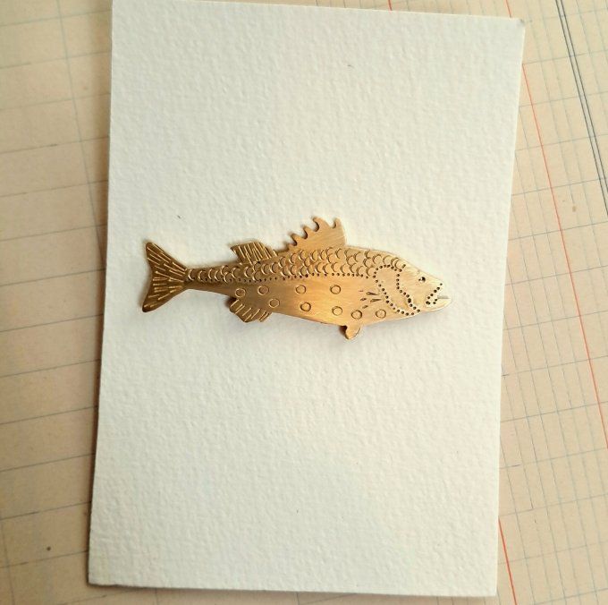 Broche bar en laiton 