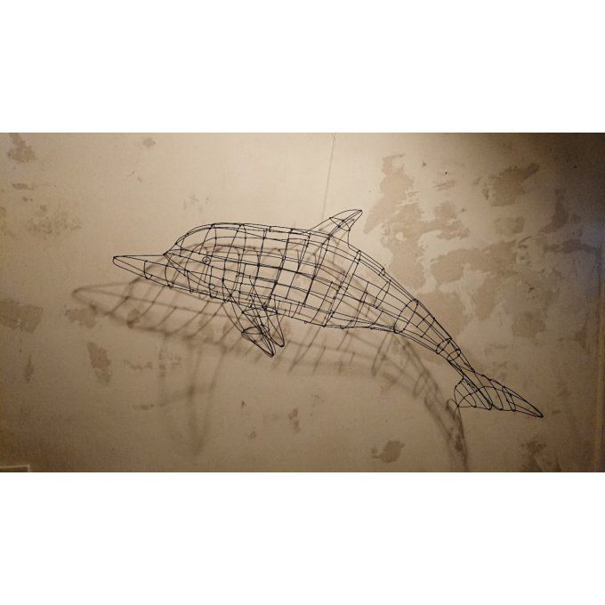 Grand dauphin en fil de fer 